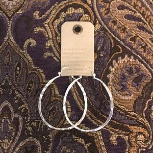 Silver hammered hoops from Anthropologie